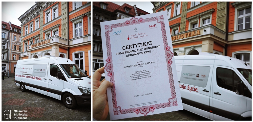 Biblioteka Oleśnica pobór krwi Biblioteka Oleśnica pobór krwi